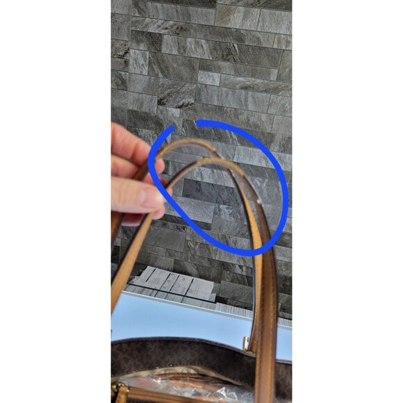 Michael Kors Jet Set Logo Pocket Brown Medium Tote Bag- - Picture 3 of 15